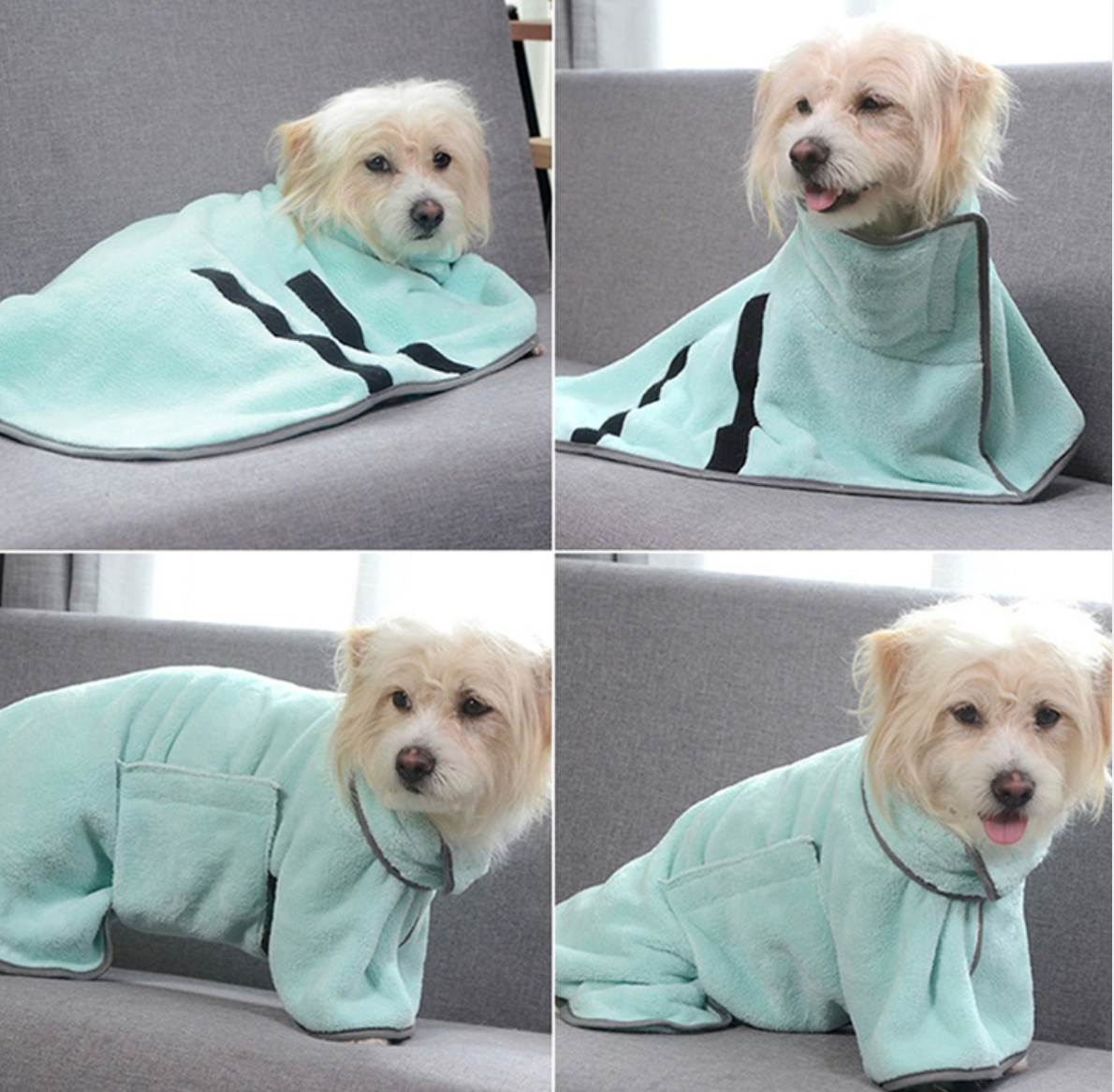 PawDry pet towel pink and blue variants collage